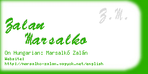 zalan marsalko business card